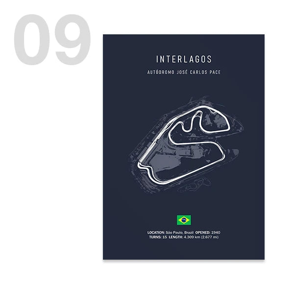 Legendary F1 Circuits Wall Art