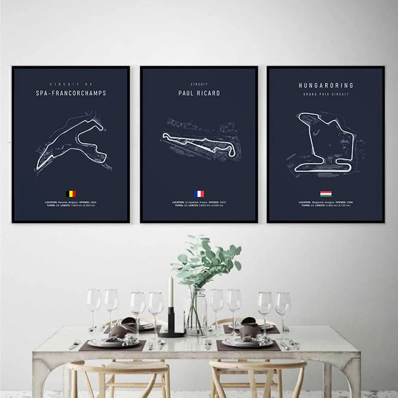 Legendary F1 Circuits Wall Art