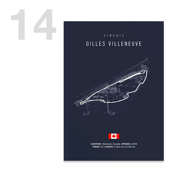 Legendary F1 Circuits Wall Art