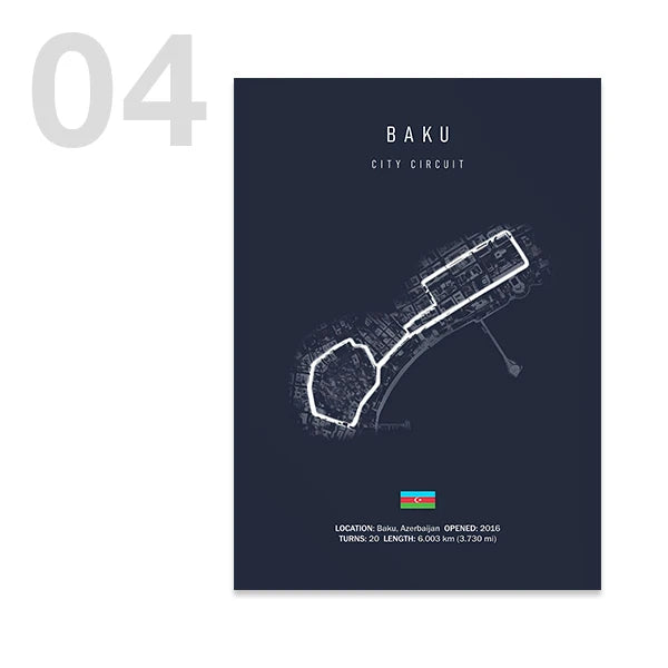 Legendary F1 Circuits Wall Art