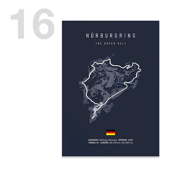 Legendary F1 Circuits Wall Art