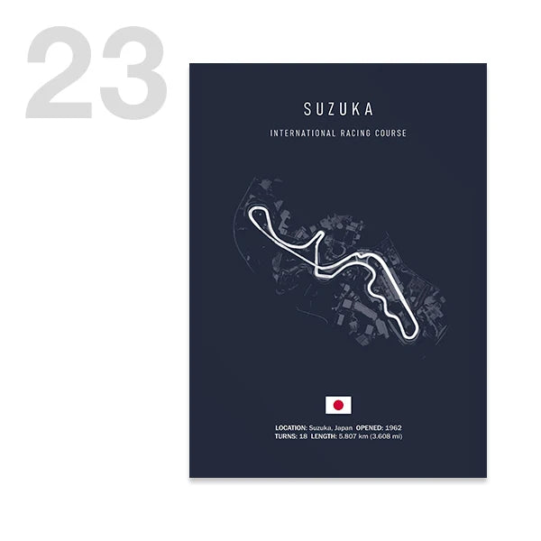 Legendary F1 Circuits Wall Art