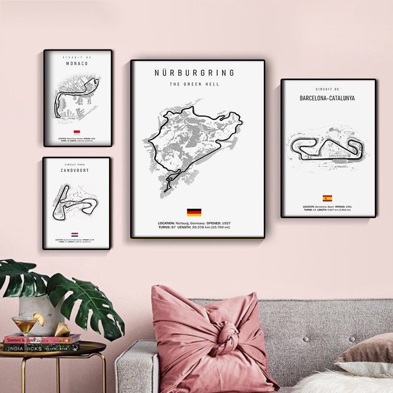 Legendary F1 Circuits Wall Art