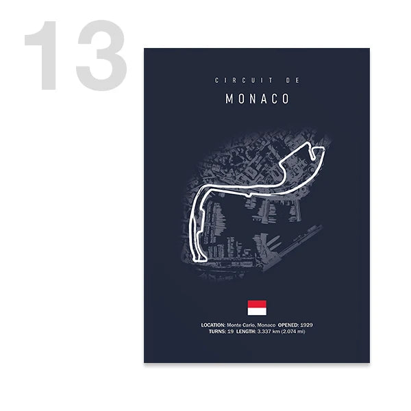 Legendary F1 Circuits Wall Art